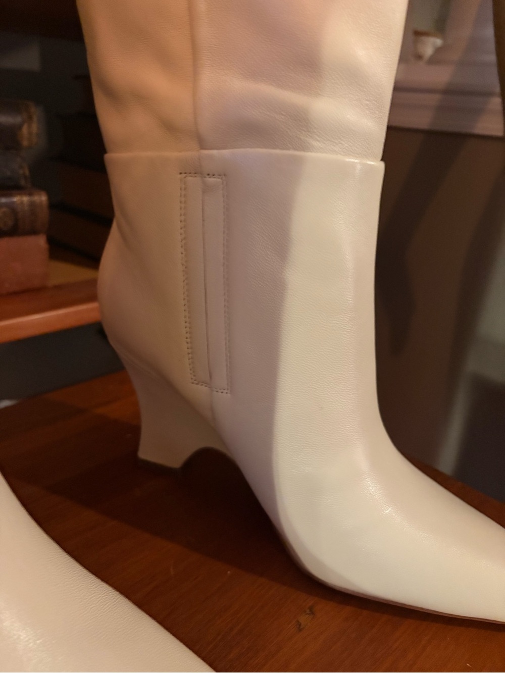 Sam Edelman Vance Ivory Knee Pointed-Toe Boots - Picture 6 of 13
